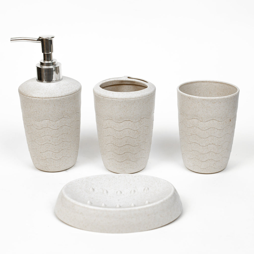 4-Piece Round Acrylic Bathroom Countertop Set