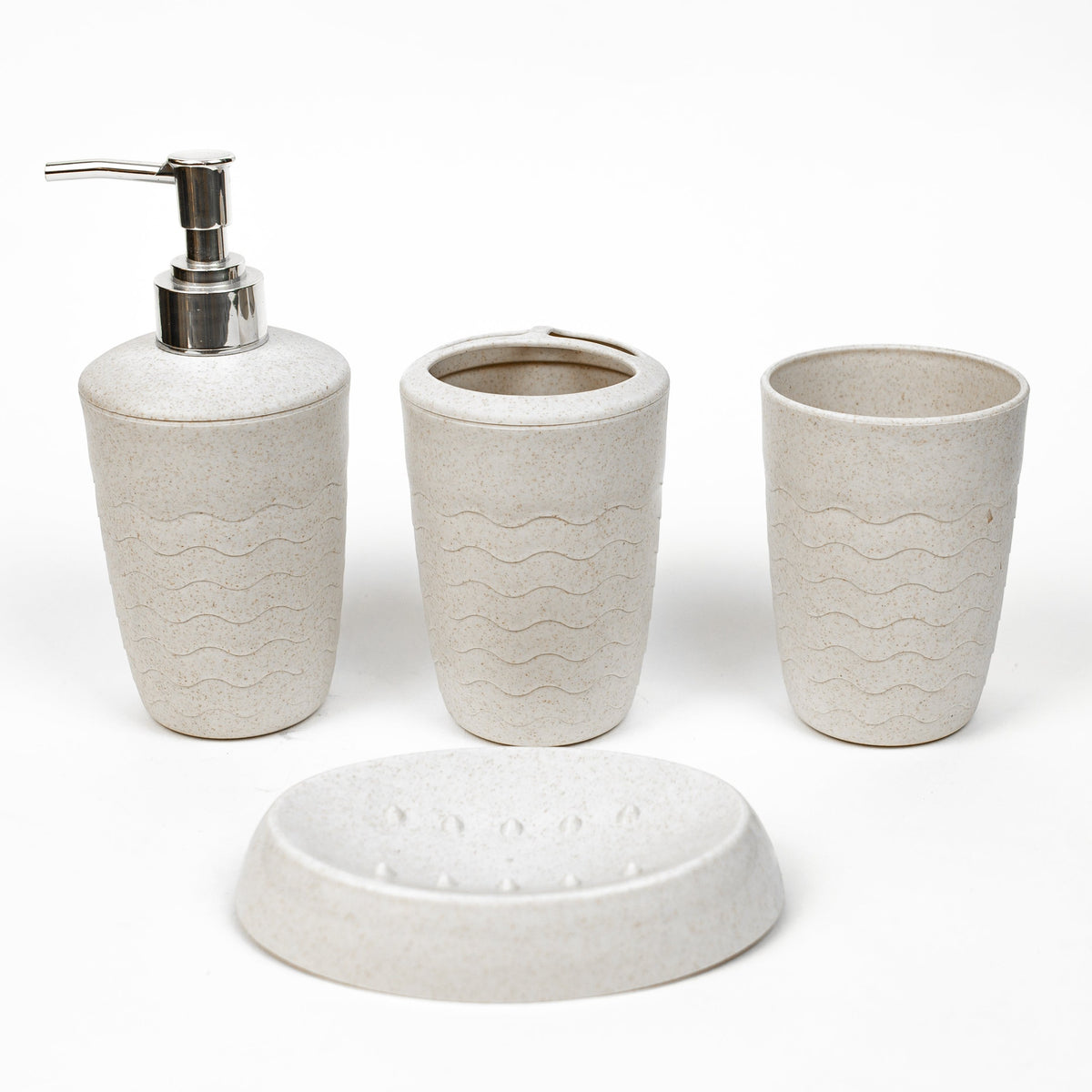 4-Piece Round Acrylic Bathroom Countertop Set