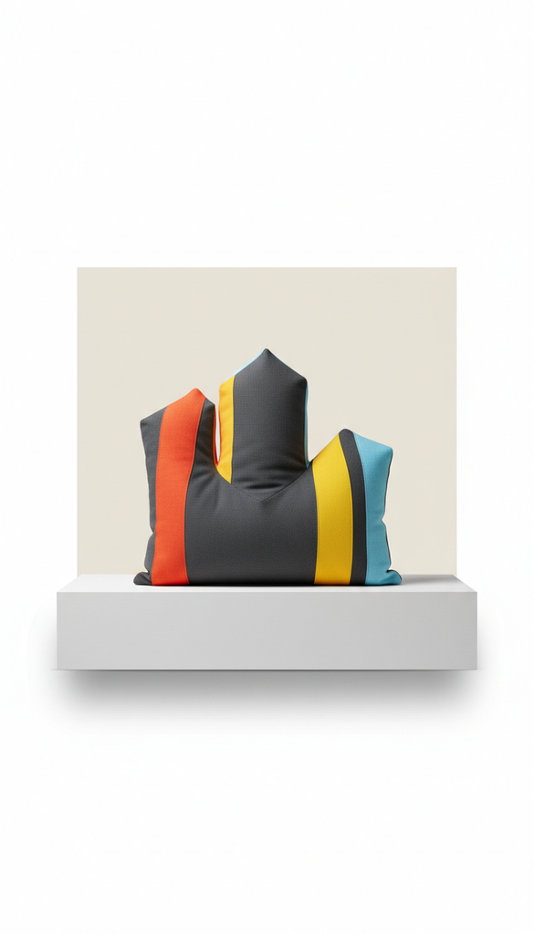 Urban Contour Cushion In Abstract Print