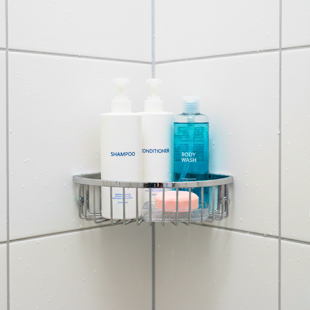 1-Tier Corner Shower Basket