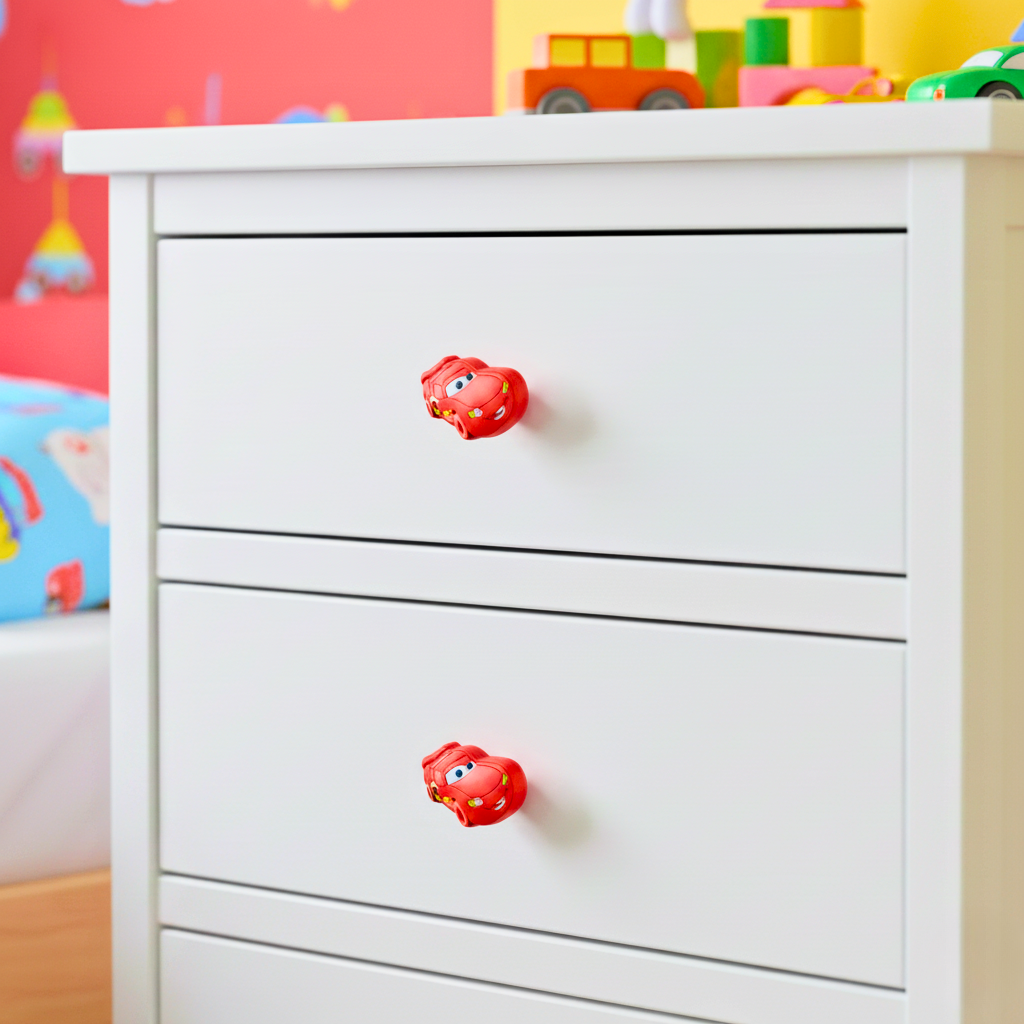 Lightning McQueen Cabinet Knob H04293 - Red