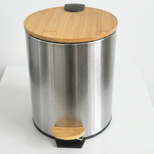 Load image into Gallery viewer, Soft-Close Pedal Bin 5L – Wood Top
