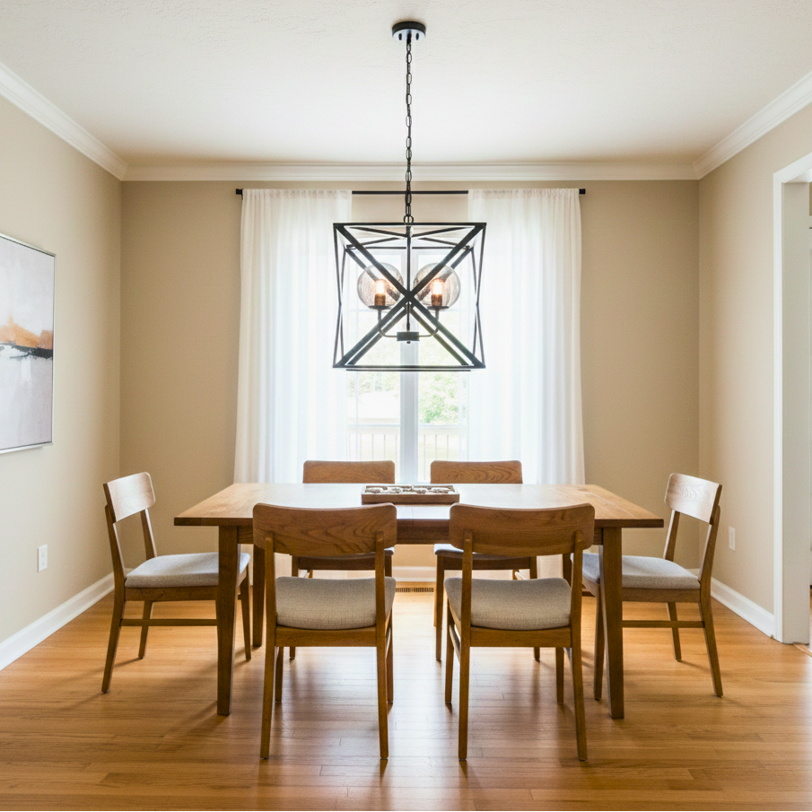 Geometric Cage Ceiling Light