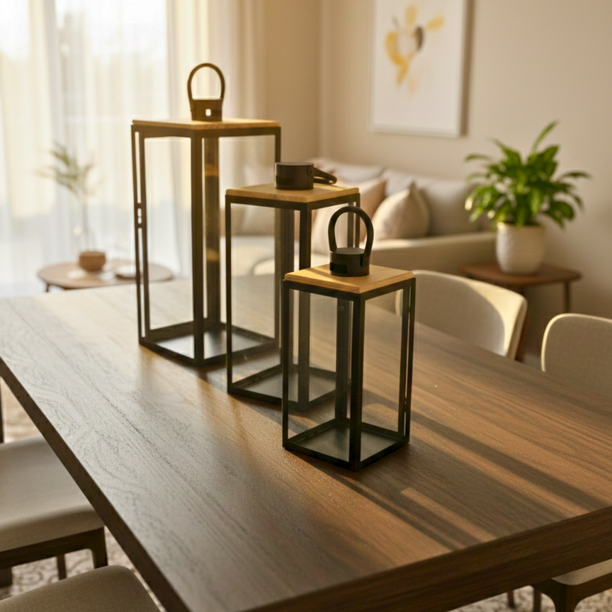 3-Piece Decorative Lantern Set