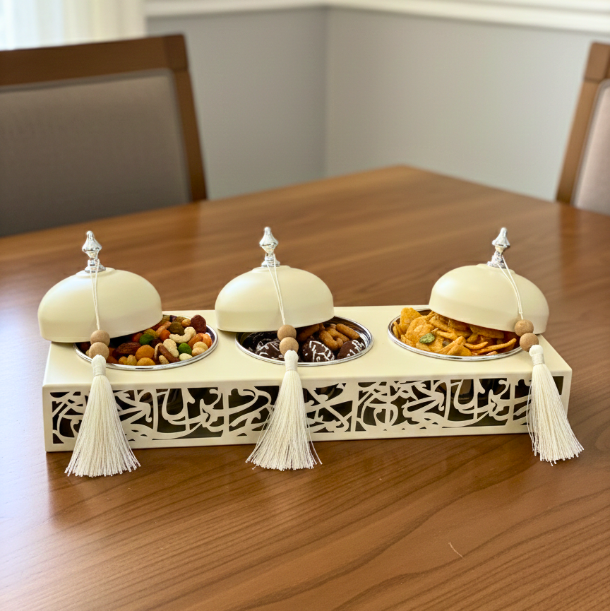 3-Compartment Covered Serving Tray R2-11