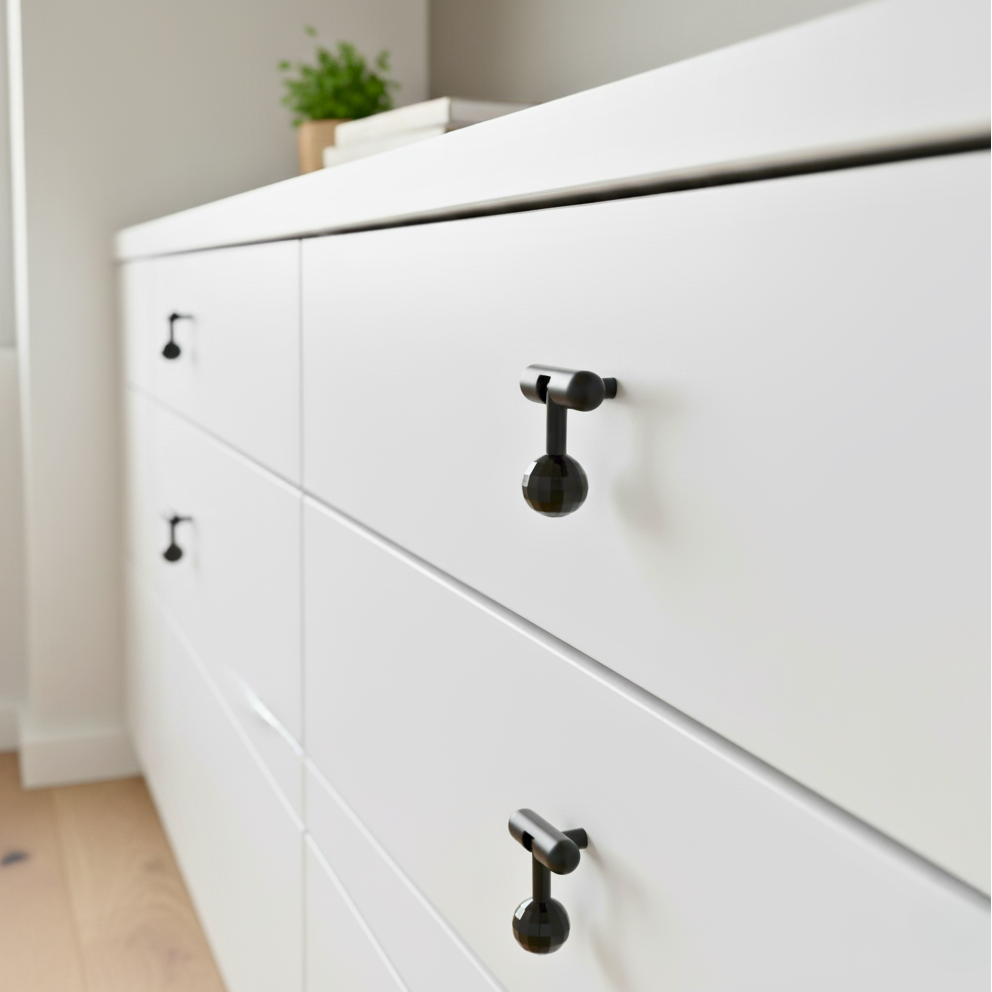 Modern Black Cabinet Knob – 5958