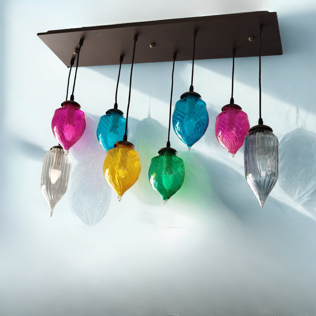 Colorful Glass Pendant Chandelier