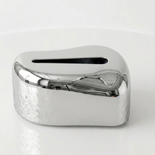 Load image into Gallery viewer, Modern Sculpted Metal Tissue Box
