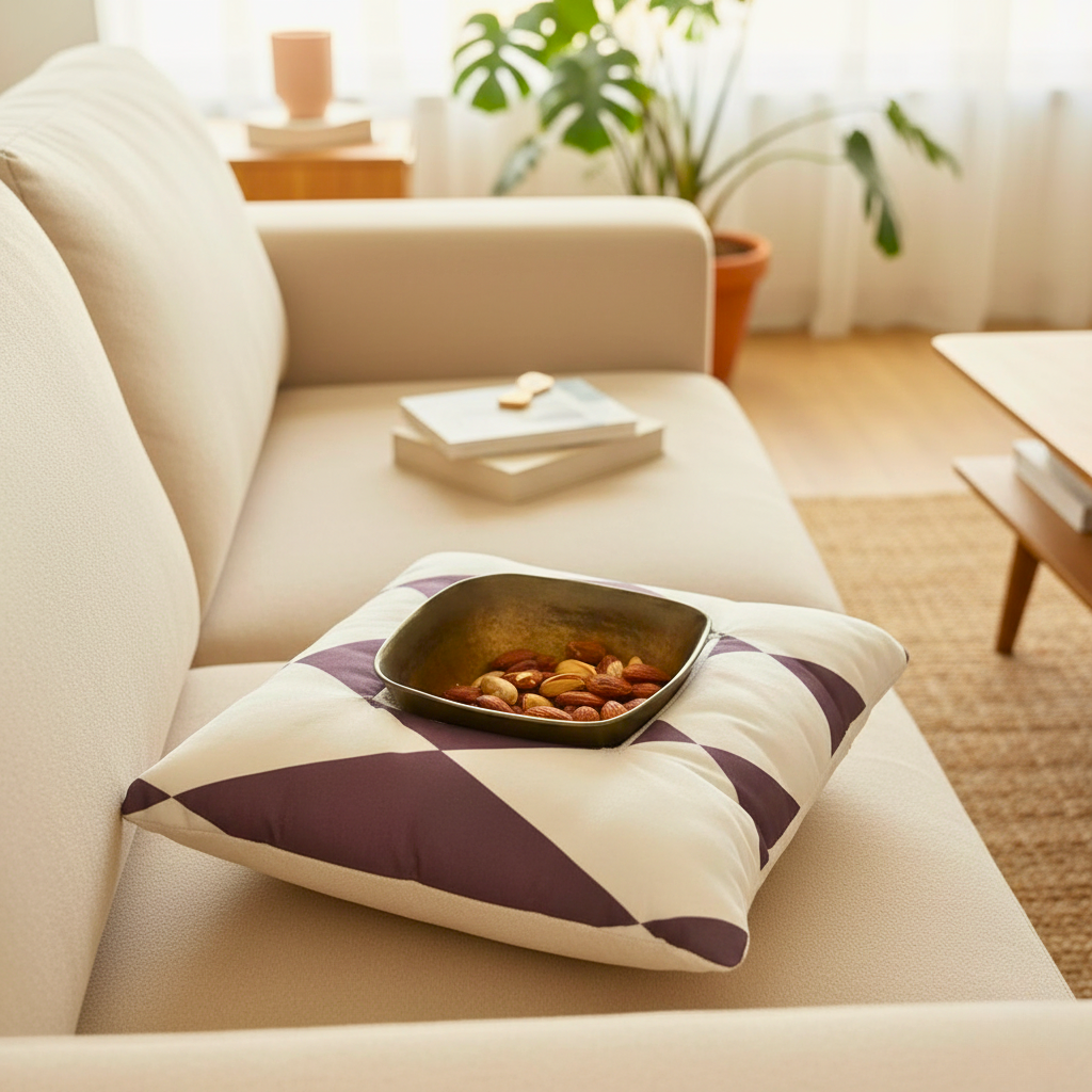 Pillow with 1 Plate Holder for Nuts