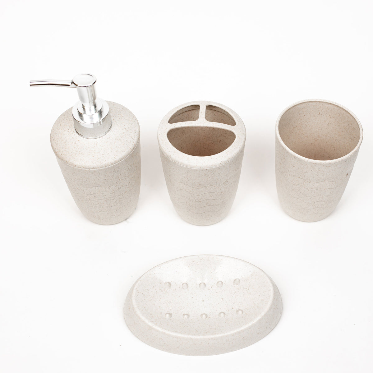 4-Piece Round Acrylic Bathroom Countertop Set