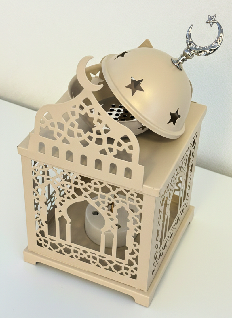 Ramadan Lantern with Light, Sound & Incense Holder 36