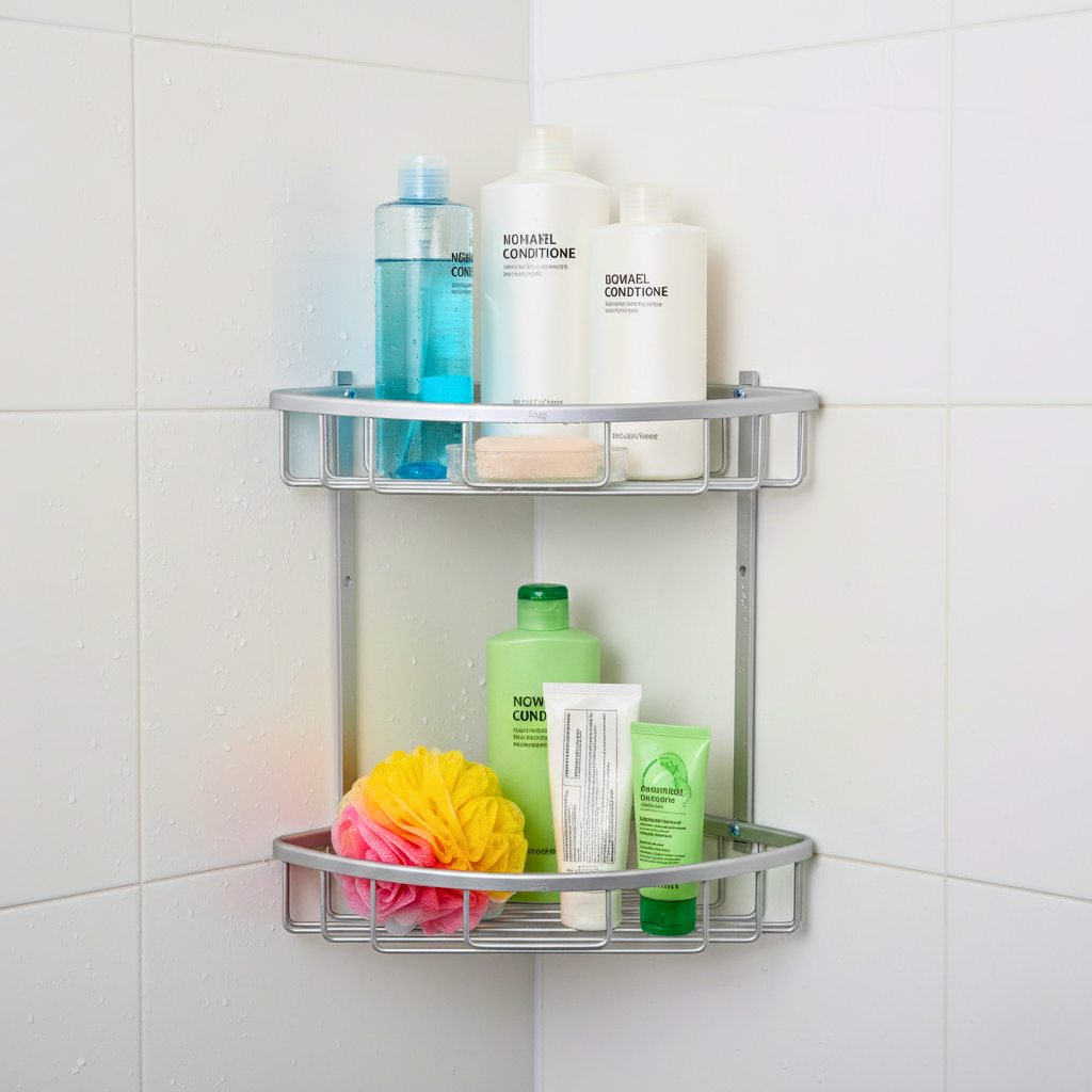 2-Tier Corner Shower Basket H-815