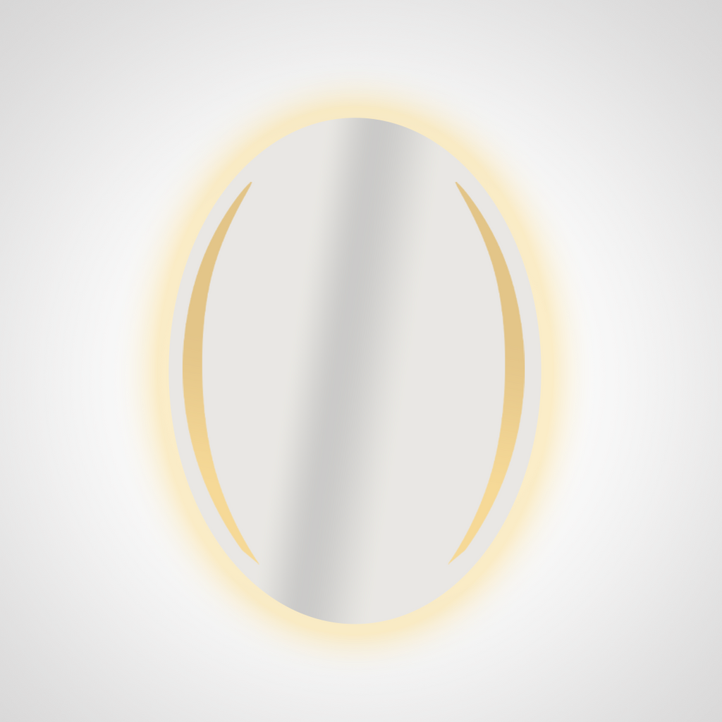 مرآة بيضاوية LED