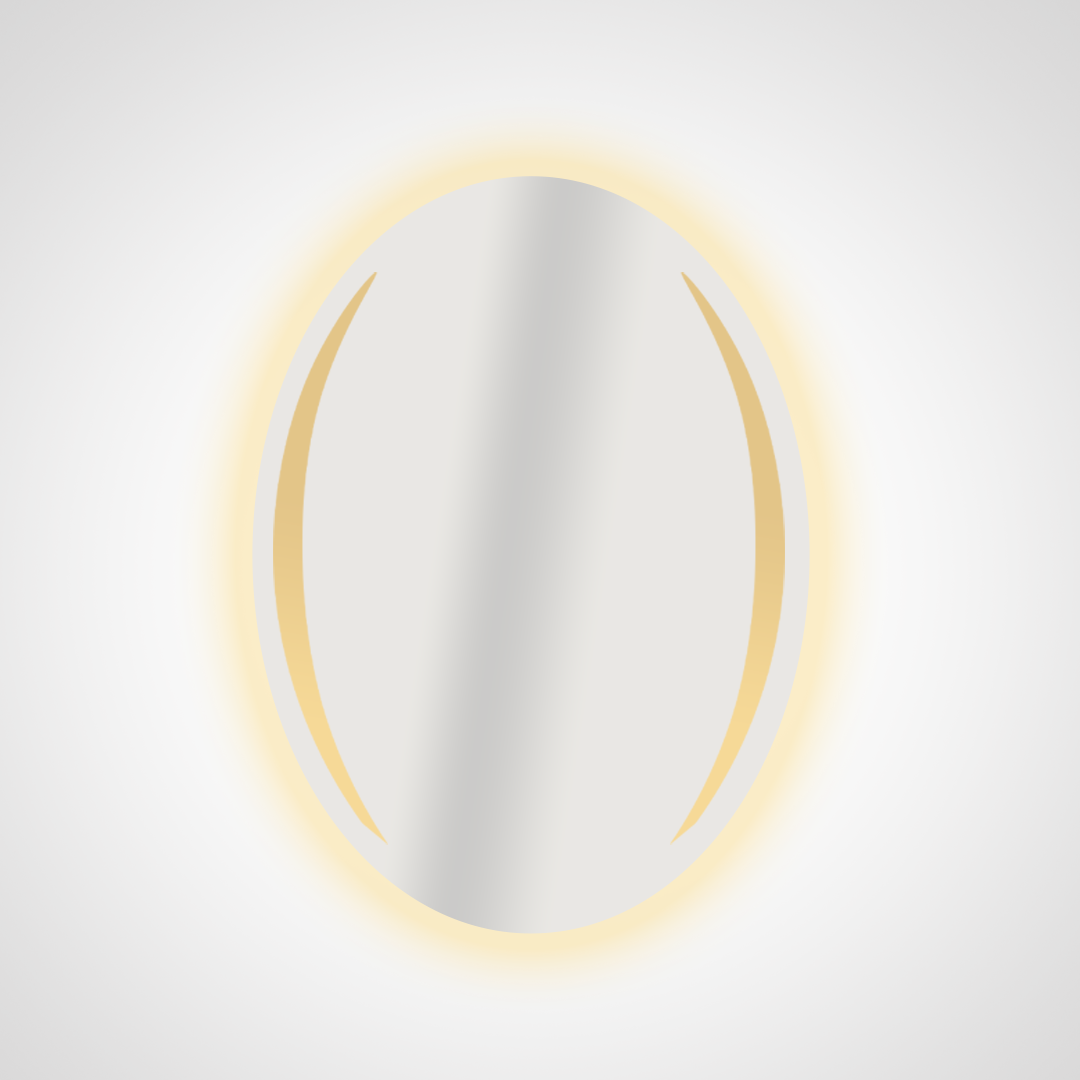 مرآة بيضاوية LED