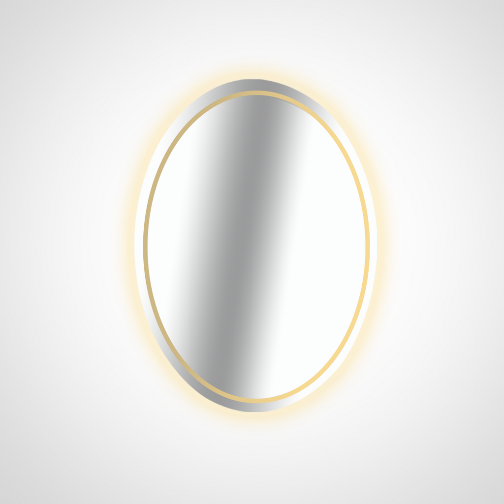 مرآة بيضاوية LED
