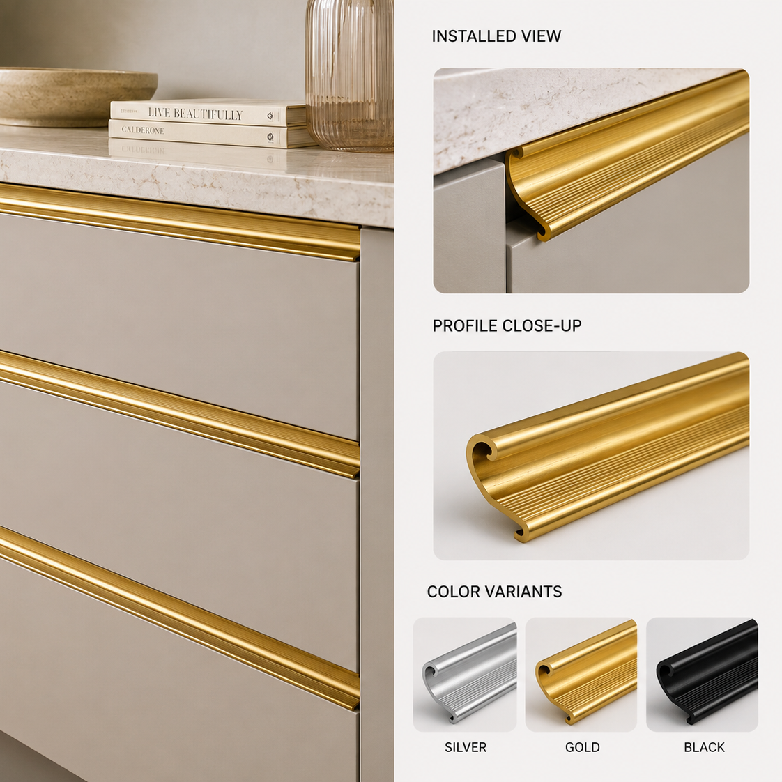 Edge Profile Cabinet Handle – 3536
