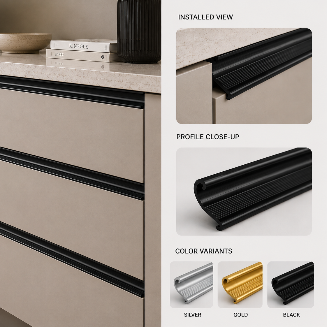 Edge Profile Cabinet Handle – 3536