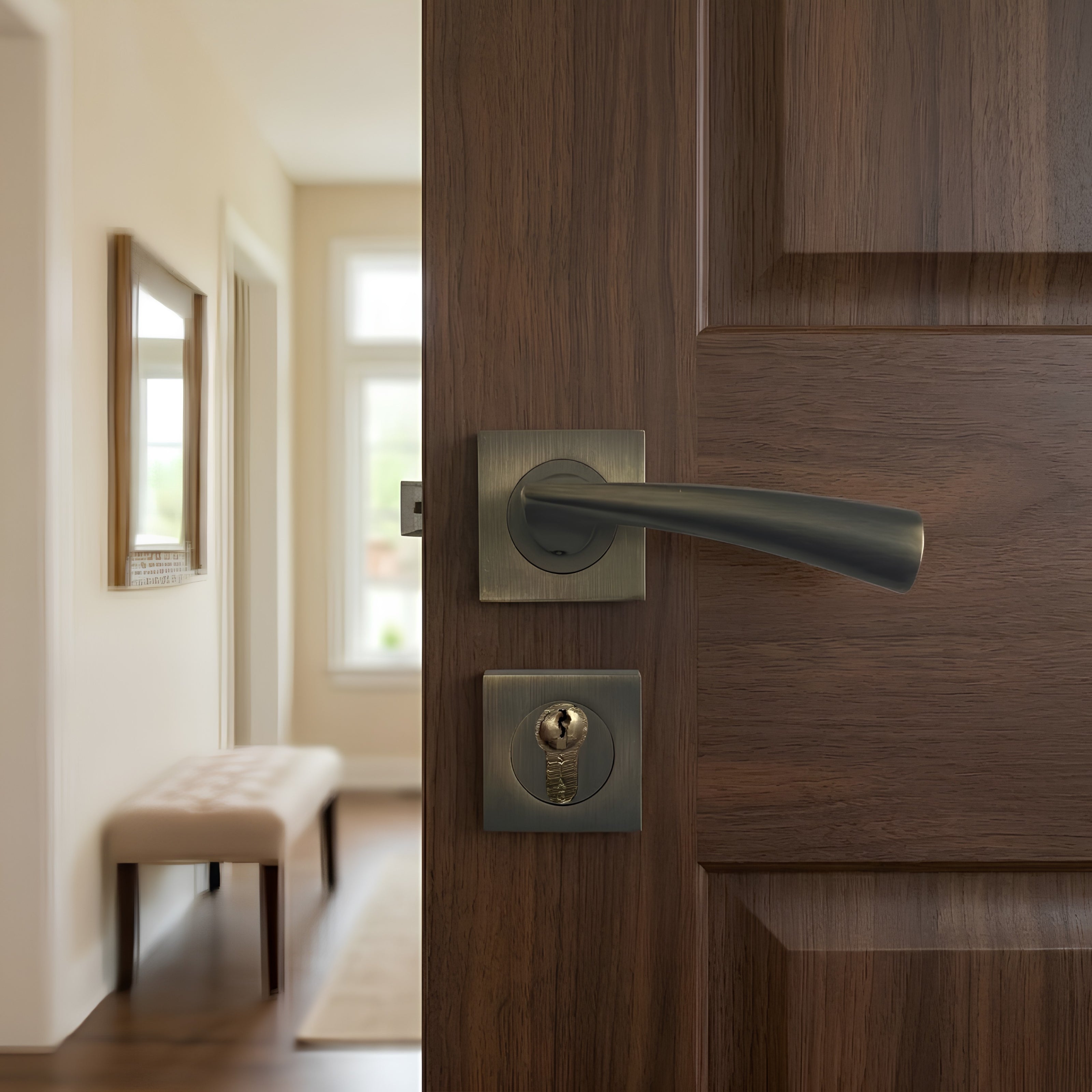 Hazal Rosetta Door Handle