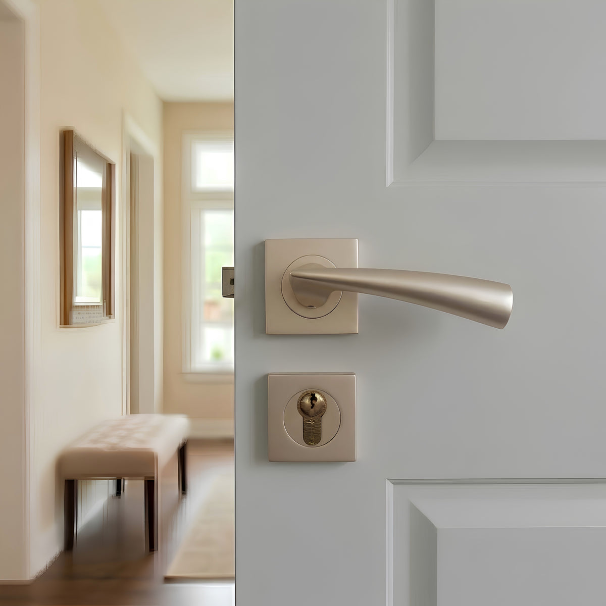Hazal Rosetta Door Handle