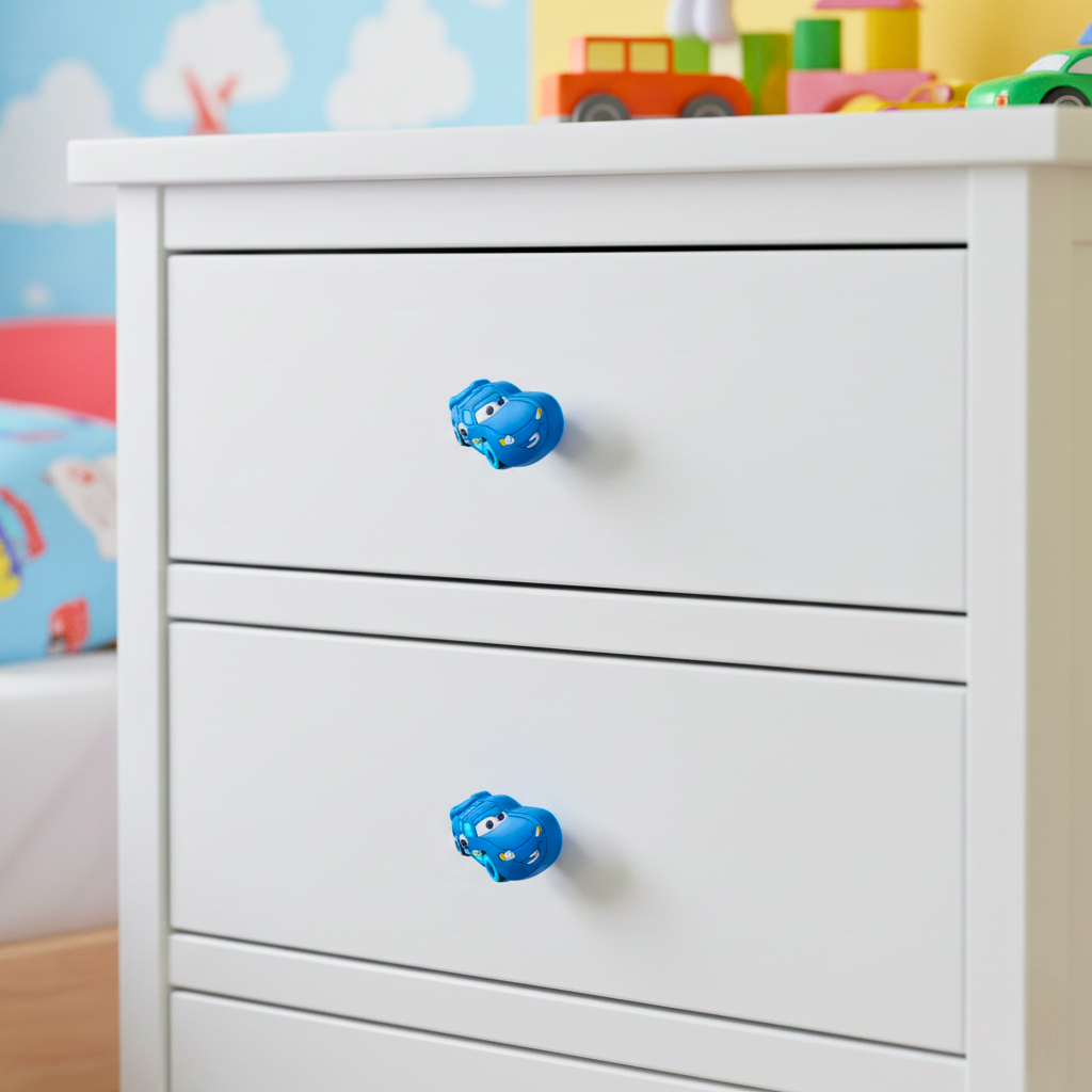 Lightning McQueen Cabinet Knob H04293 - Blue