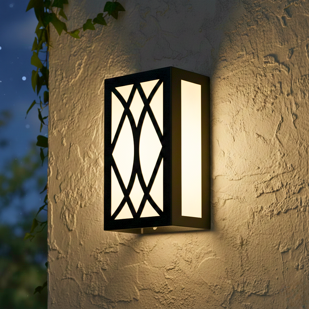 مصباح حائط معدني خارجي
