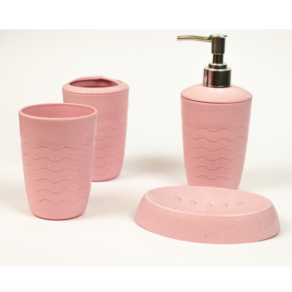 4-Piece Round Acrylic Bathroom Countertop Set