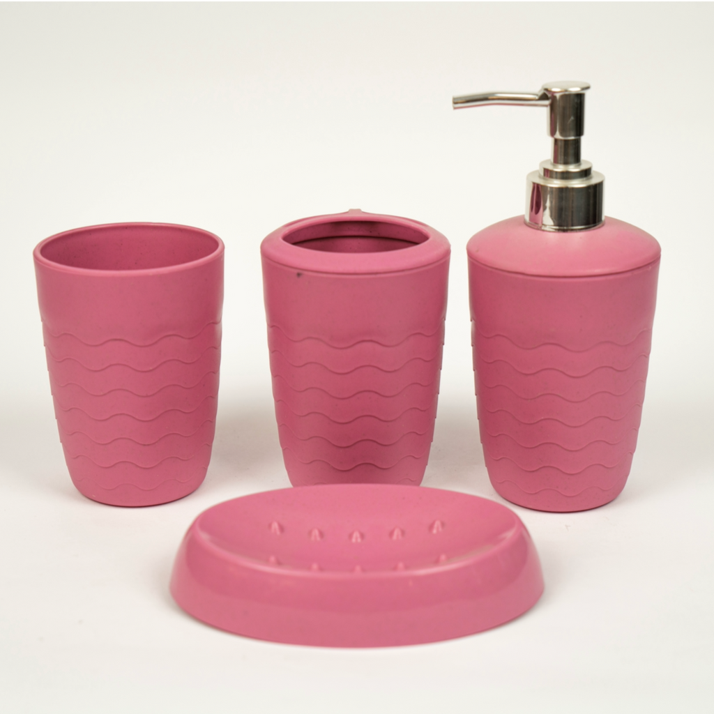 4-Piece Round Acrylic Bathroom Countertop Set