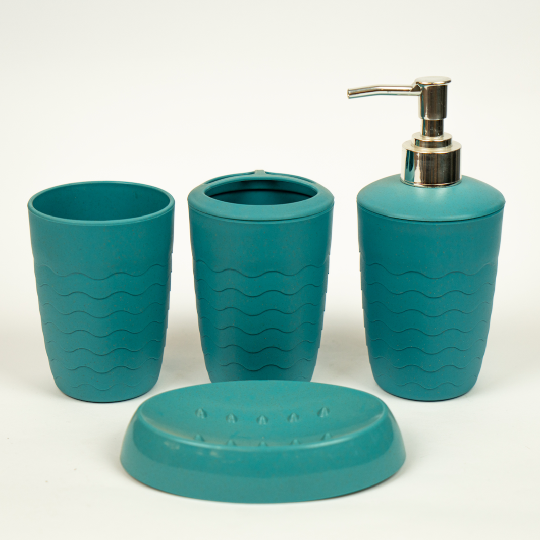 4-Piece Round Acrylic Bathroom Countertop Set