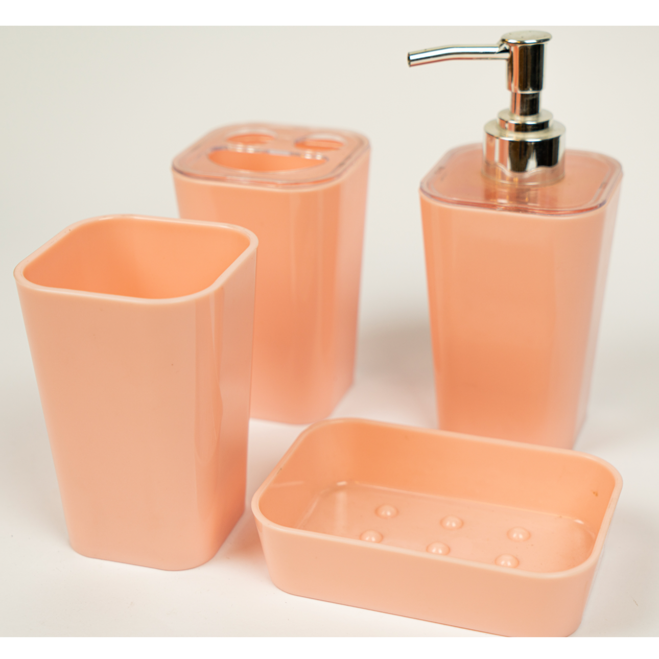 4-Piece Square Acrylic Bathroom Countertop Set