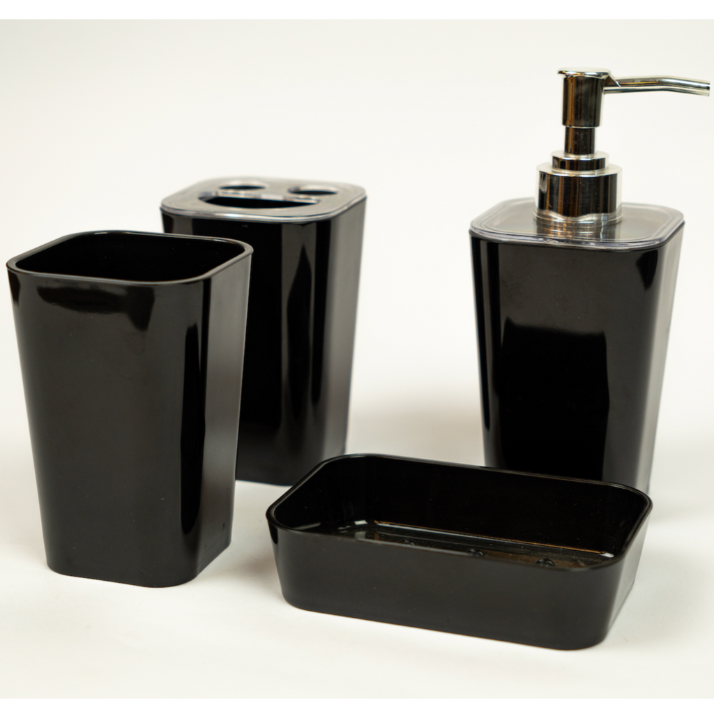 4-Piece Square Acrylic Bathroom Countertop Set