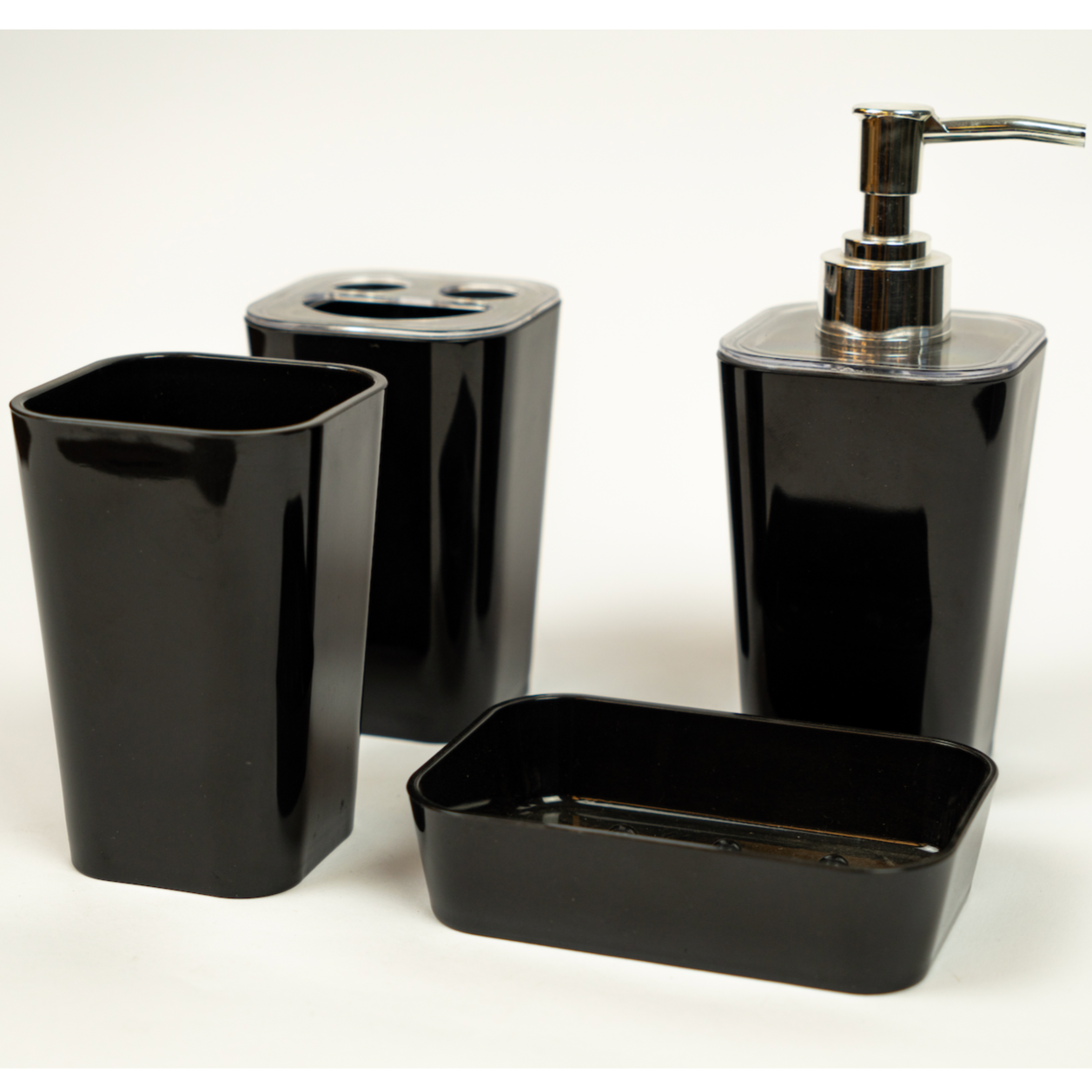 4-Piece Square Acrylic Bathroom Countertop Set