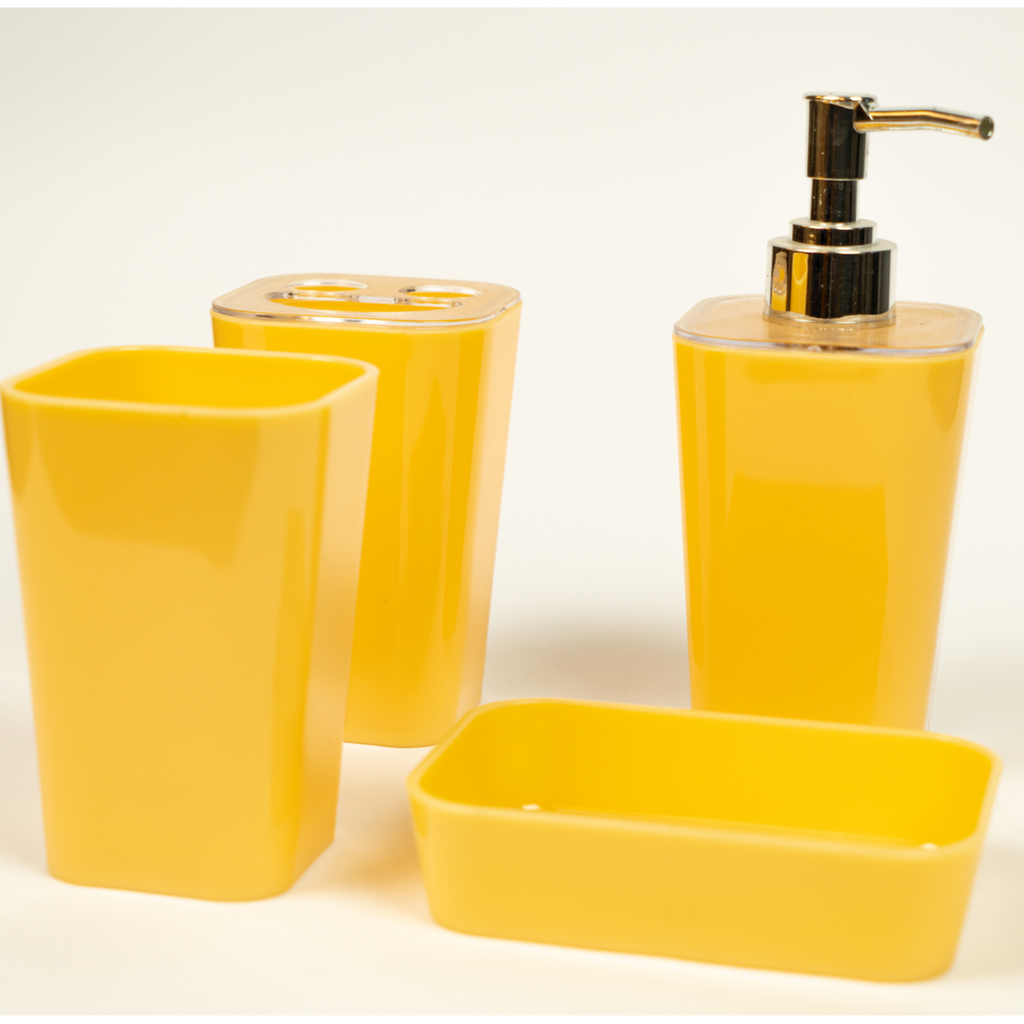 4-Piece Square Acrylic Bathroom Countertop Set
