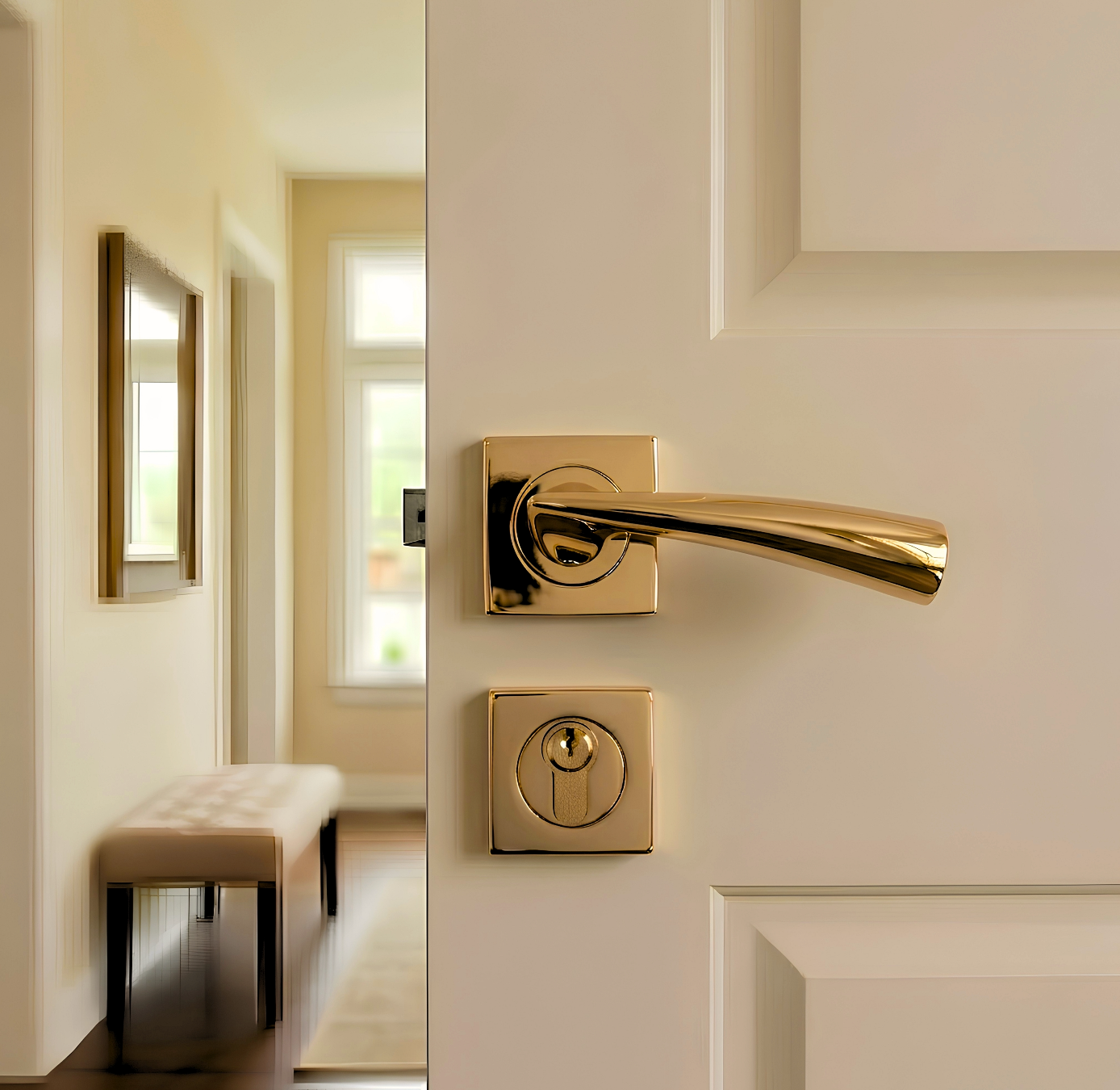Hazal Rosetta Door Handle