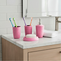 4-Piece Round Acrylic Bathroom Countertop Set
