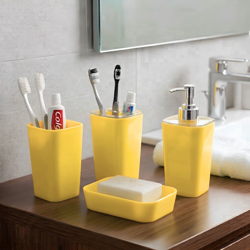 4-Piece Square Acrylic Bathroom Countertop Set