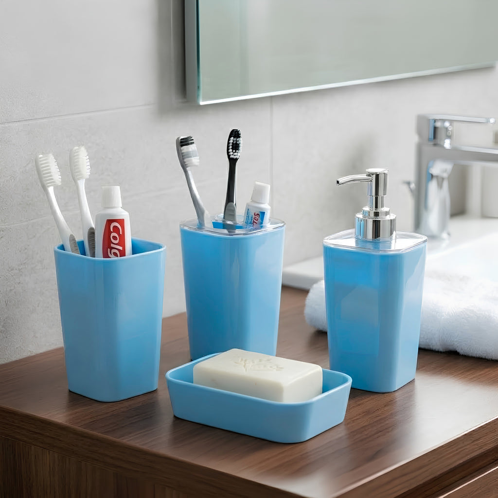 4-Piece Square Acrylic Bathroom Countertop Set