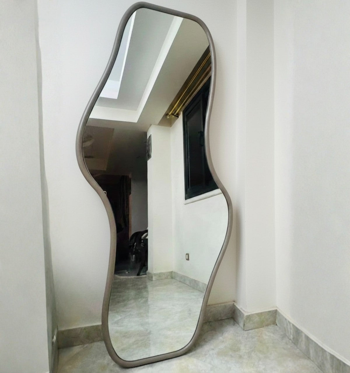 Grey Wavy Mirror