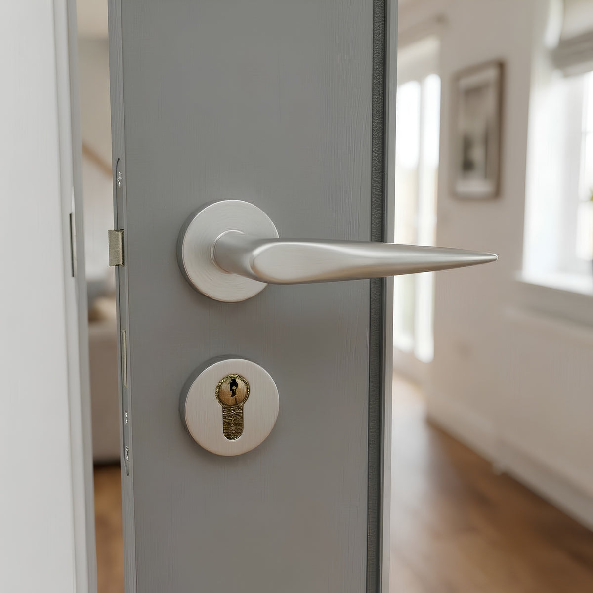 Rosetta Copper Door Handle 381