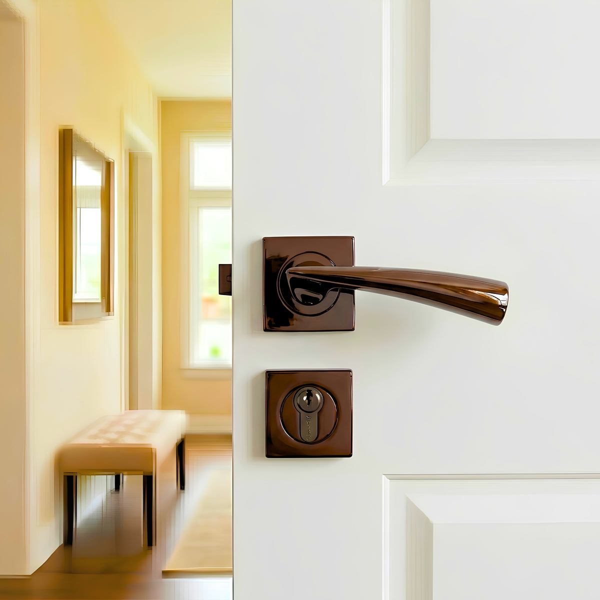 Hazal Rosetta Door Handle