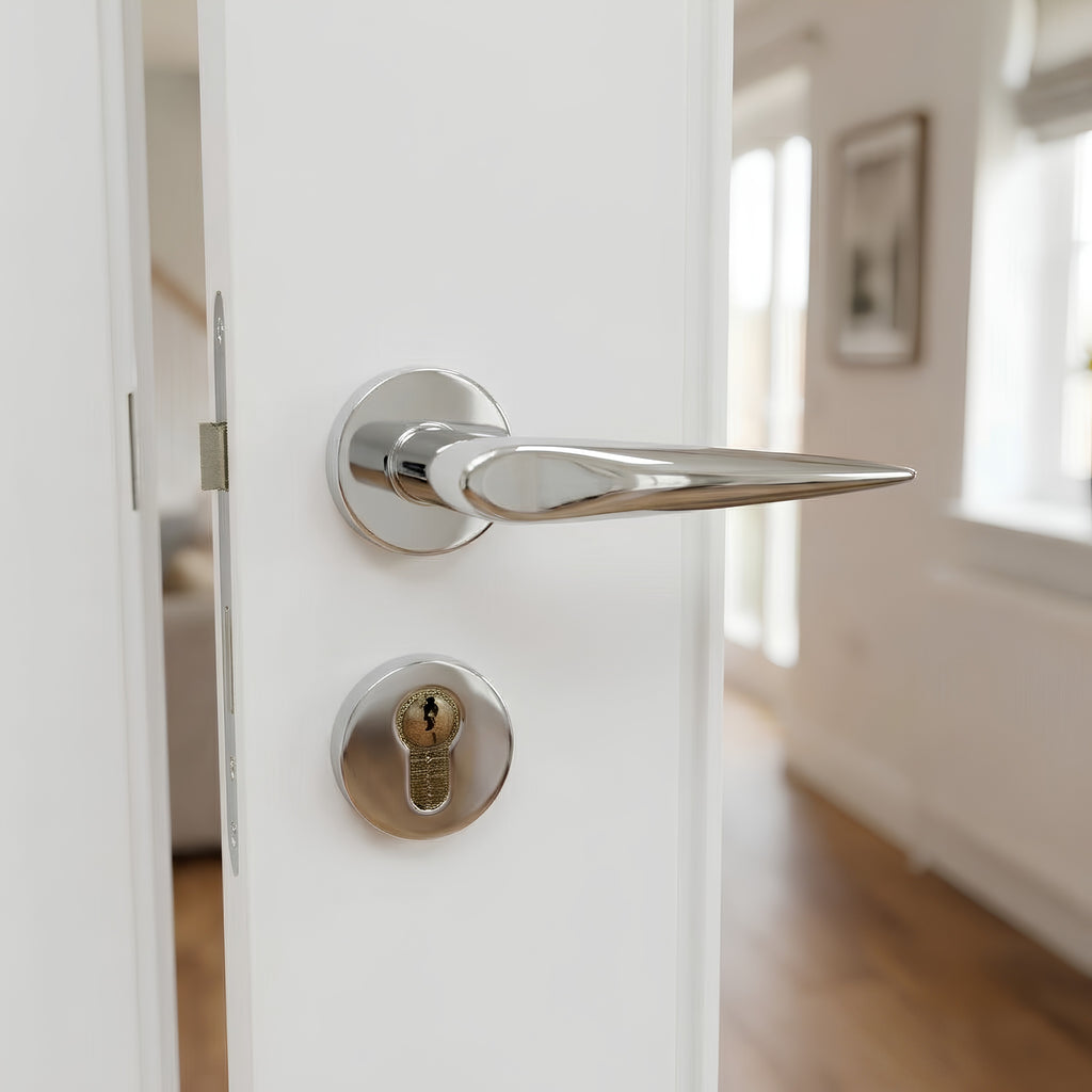 Rosetta Copper Door Handle 381