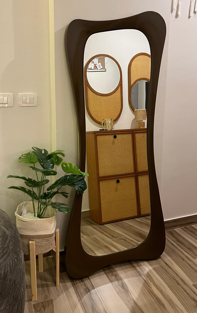 Luxury Brown Frame Stand Mirror-Y&M Edition