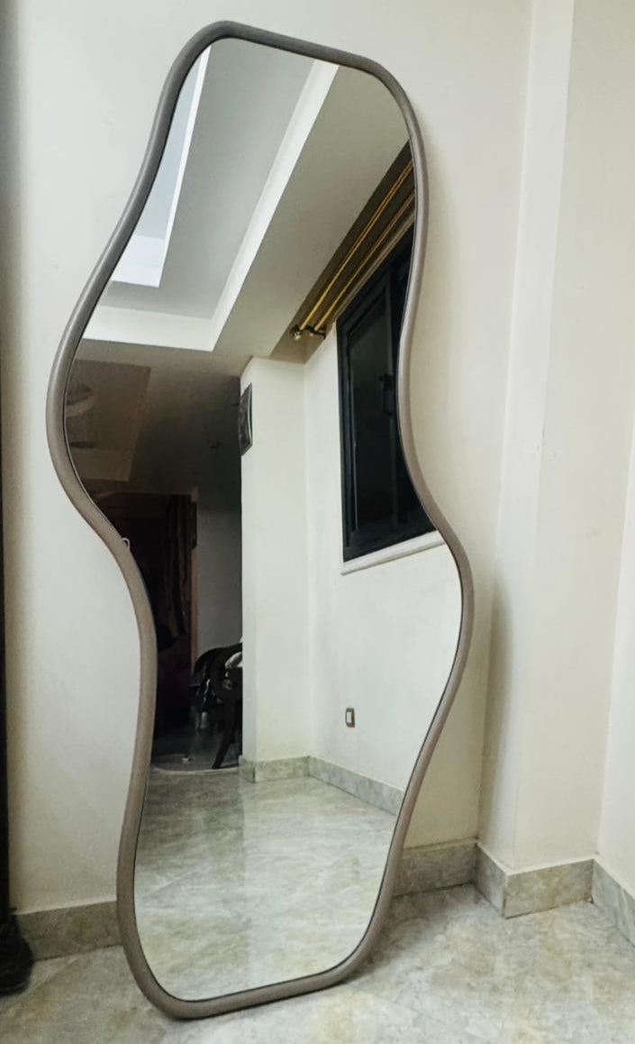 Grey Wavy Mirror