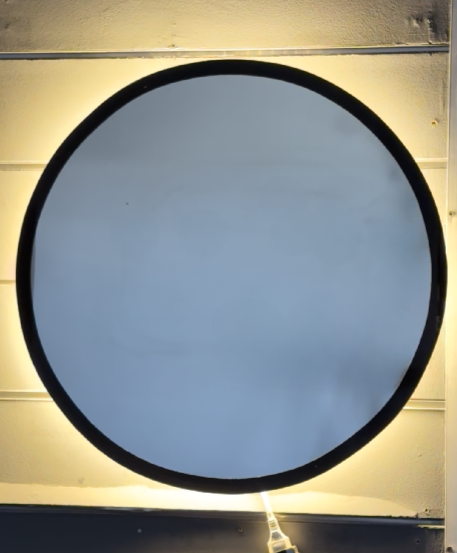 Framed Round LED Mirror