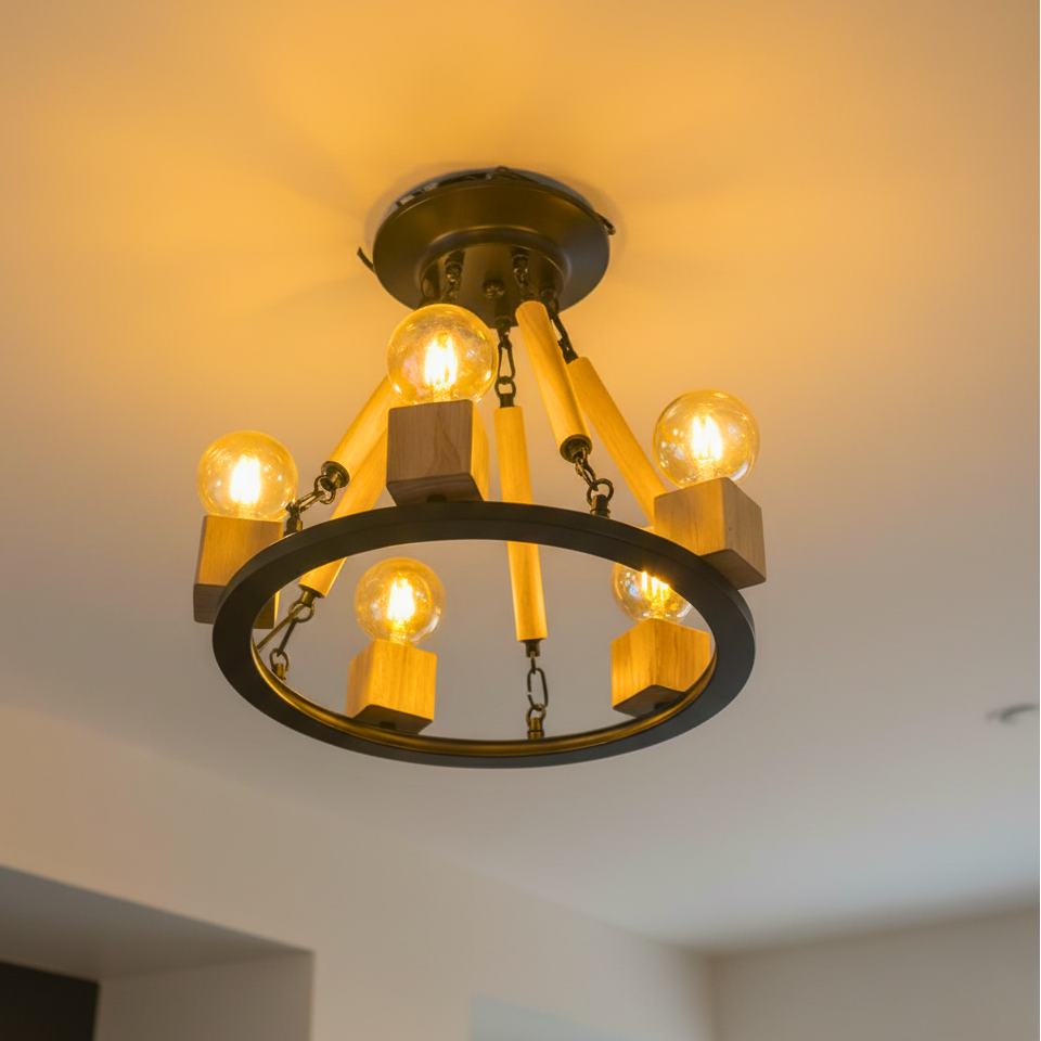 Wood Ceiling Light