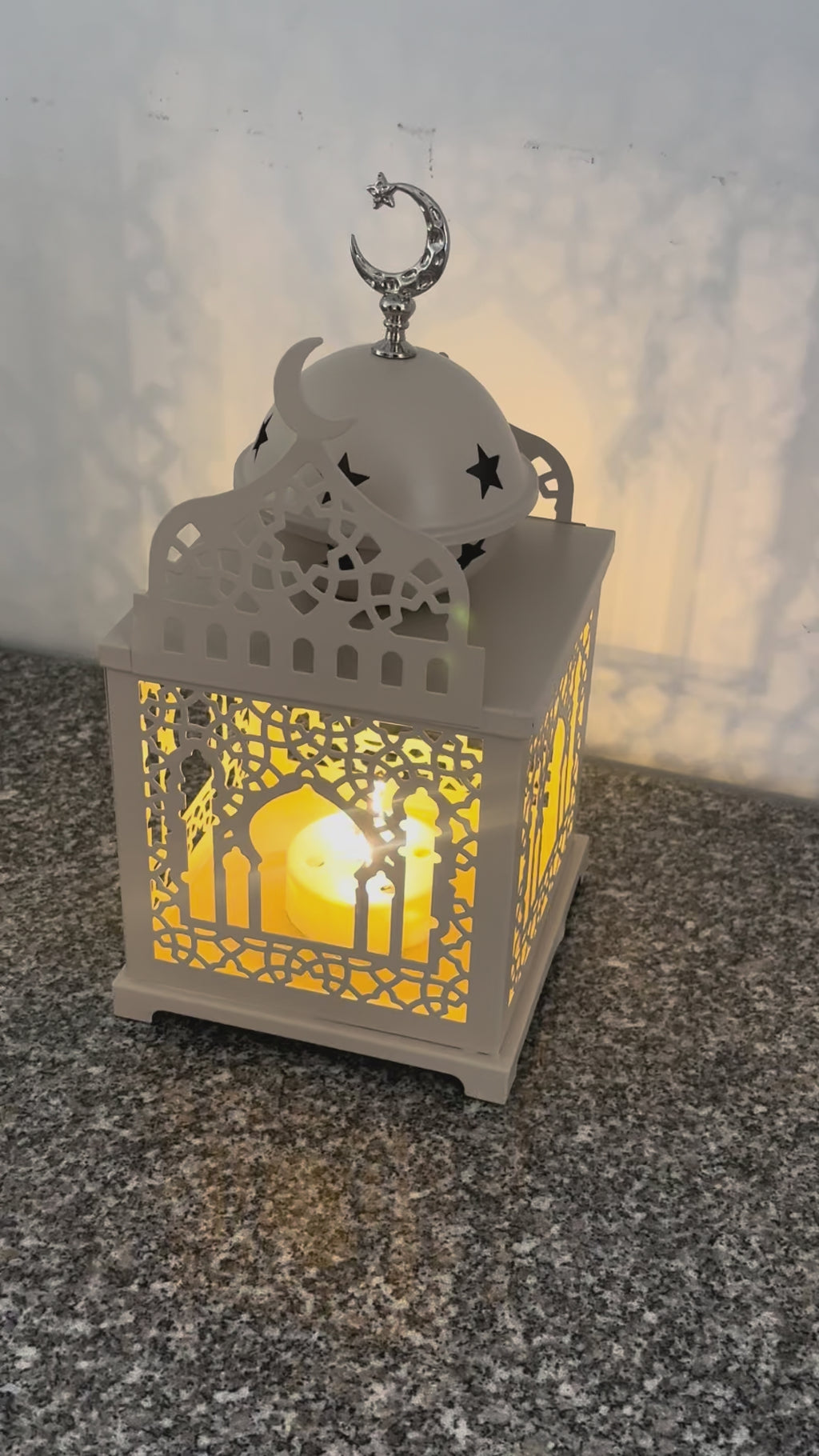 Ramadan Lantern with Light, Sound & Incense Holder 36