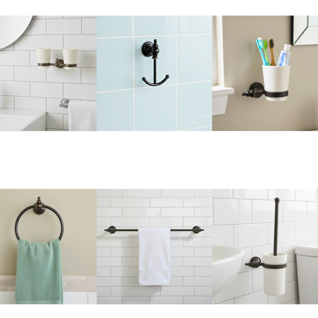 6 Piece Full Bathroom Accessory Set 175