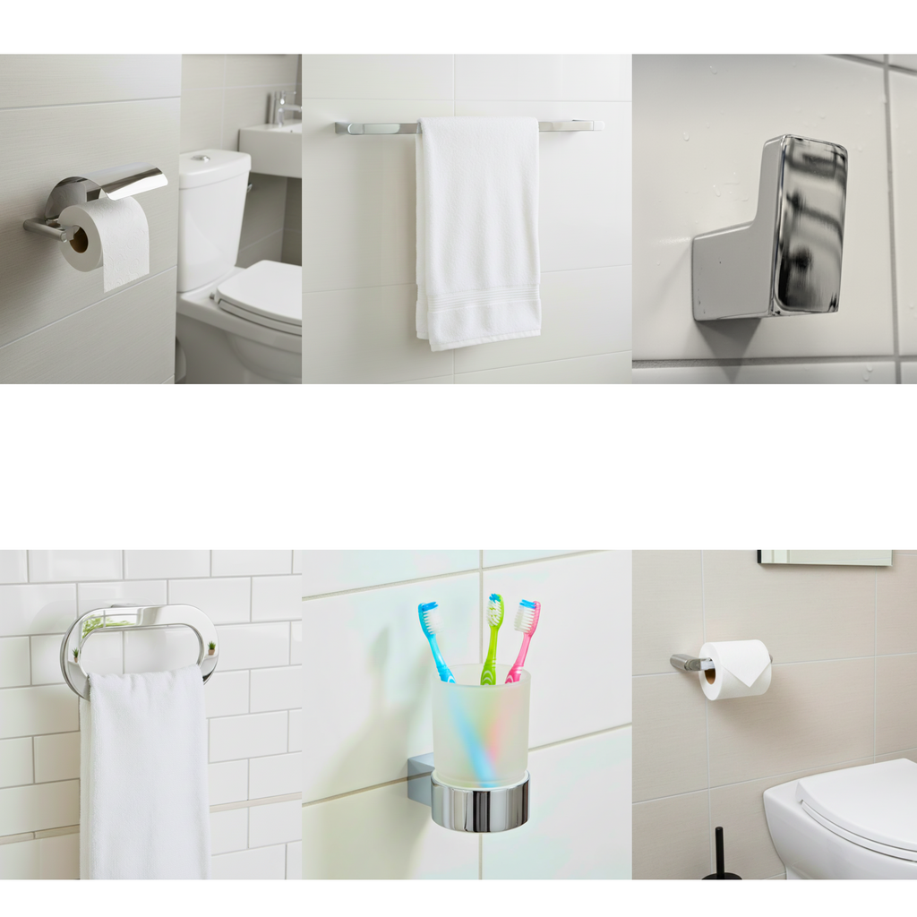 6 Piece Full Bathroom Accessory Set 182