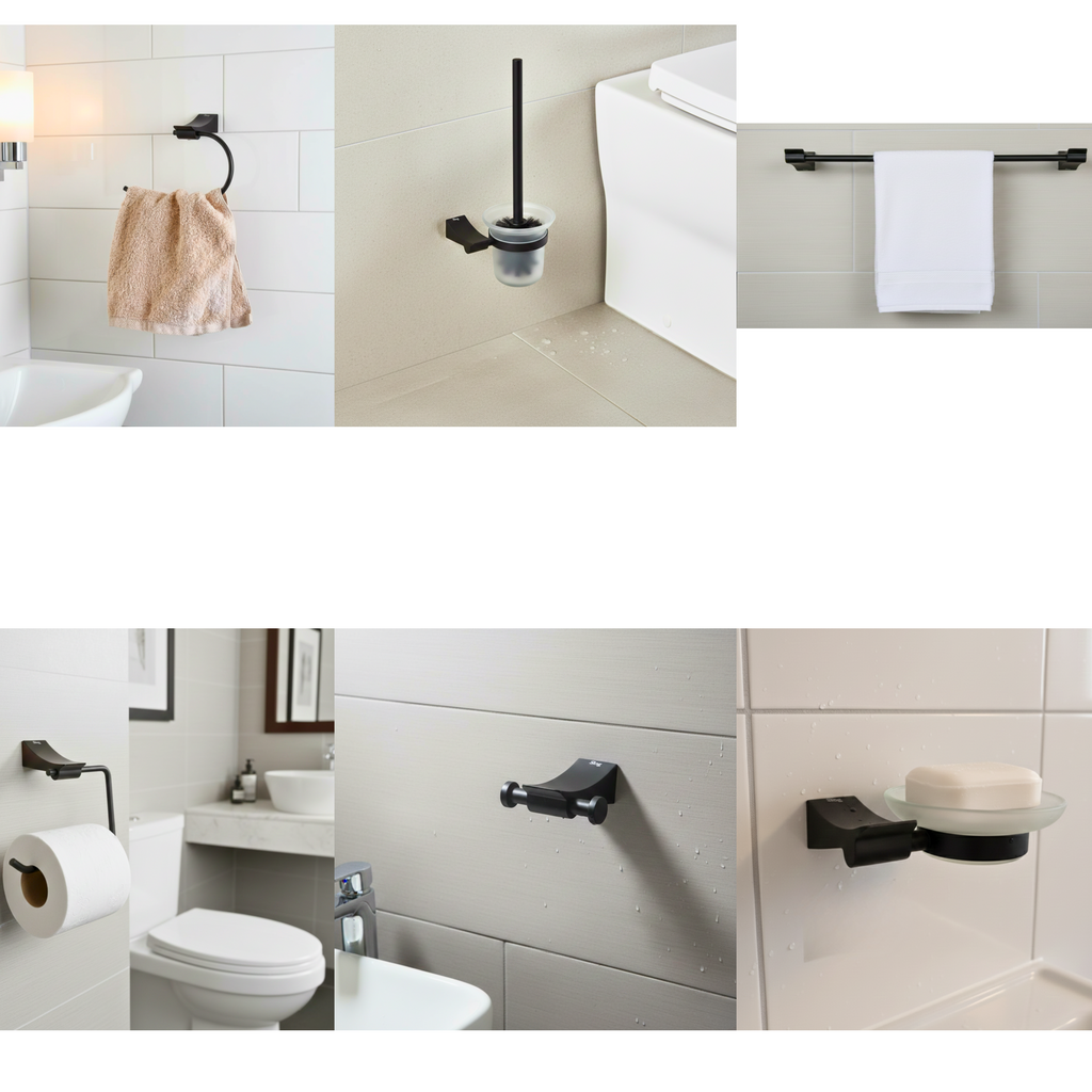6 Piece Full Bathroom Accessory Set 506