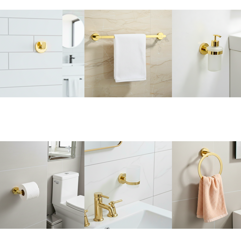 6 Piece Full Bathroom Accessory Set 505