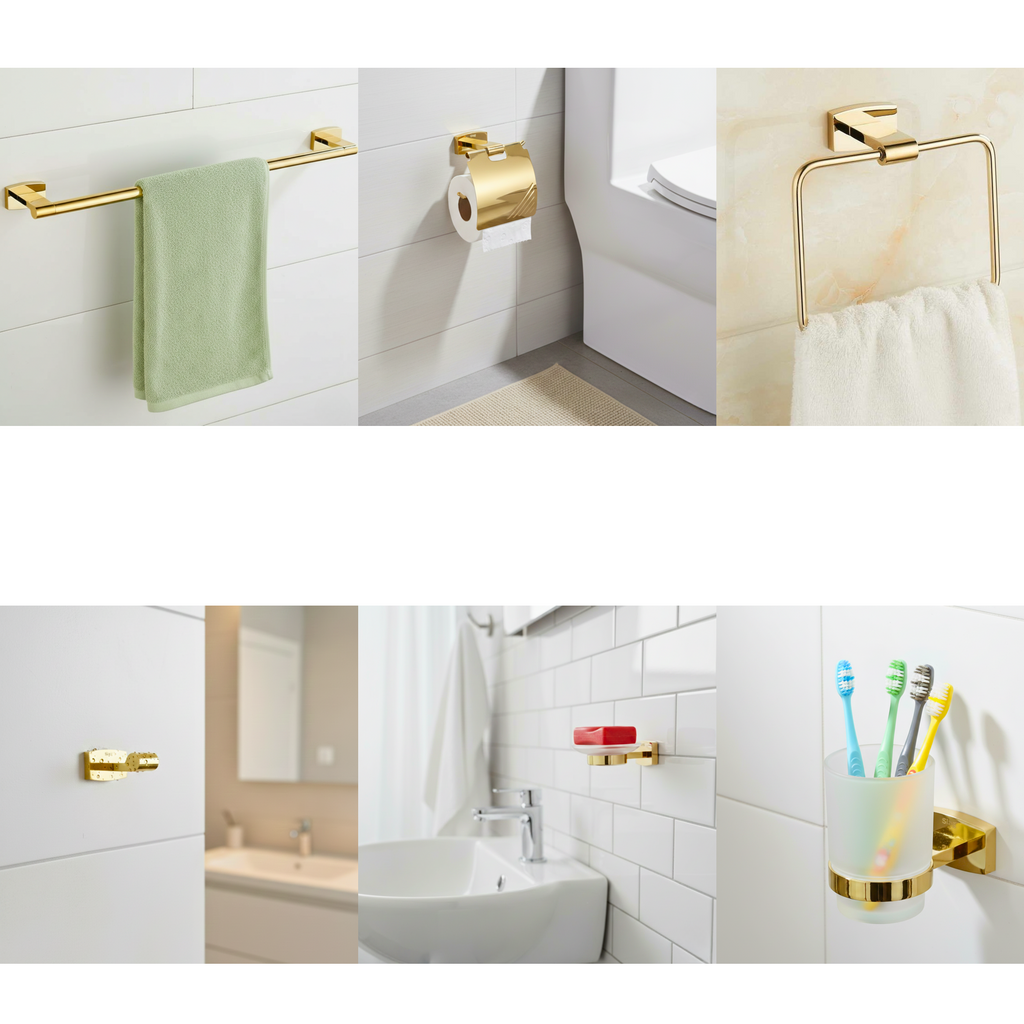 6 Piece Full Bathroom Accessory Set 191